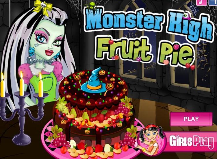 monster high fruit pie cooking girls game